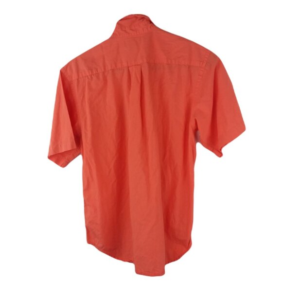 Ralph Lauren Orange Button Down Shirt Short Sleeve Women's Size XL - Picture 2 of 3